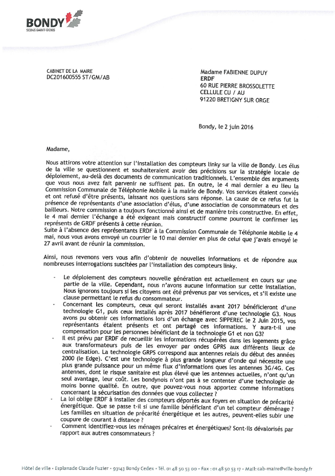 Lettre bondy ERDF 1