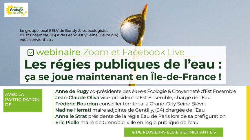 Les régies publiques de l&rsquo;eau : ça se joue maintenant en Ile de&nbsp;France